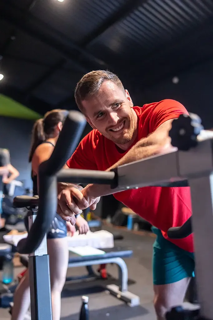 athelete looking cheerful after workout